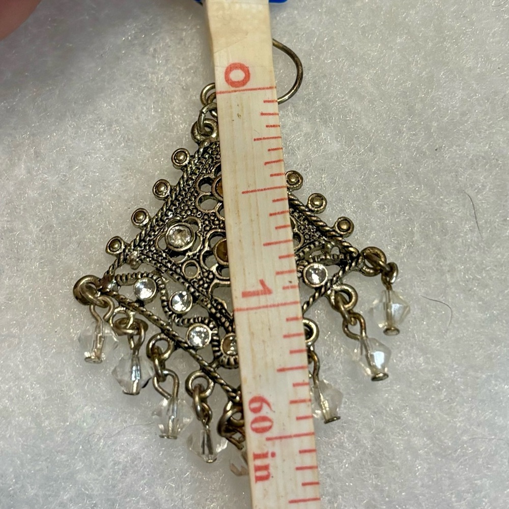 Vintage Chandelier Beaded Earrings Art Deco EUC - Picture 10 of 11